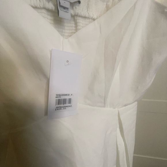 NWT: Derek Lam Eton Embroidered Poplin Eyelet Spaghetti Strap Pleated Mini Dress - Picture 6 of 14